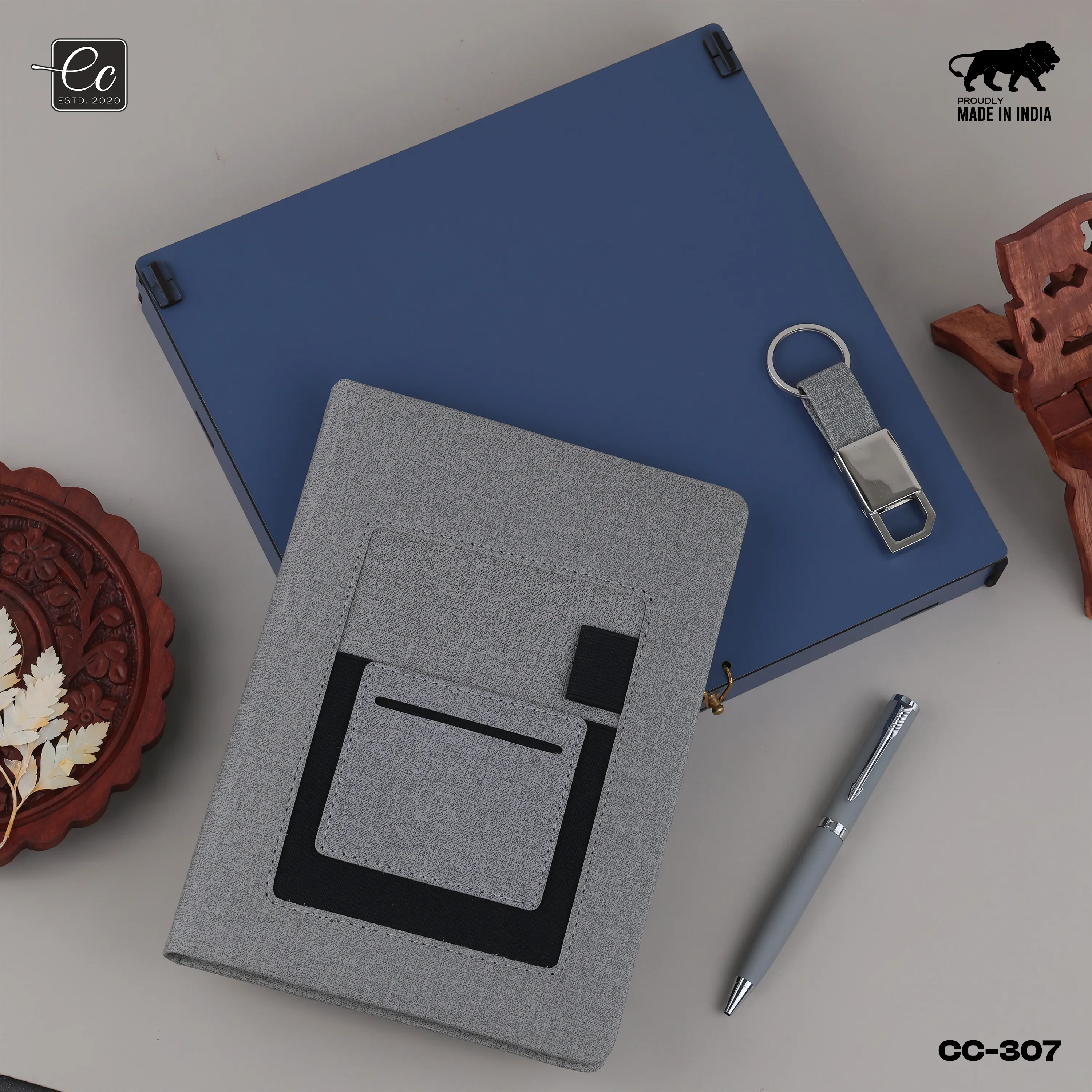 3 in 1 Corporate Gift Set includes Metal Pen, Keychain & Diary